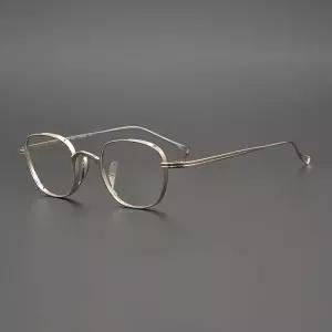 티타늄안경테 일본 수제 티타늄 안경 남성 프레임 여성 빈티지 사각형 초경량 KMN114 디