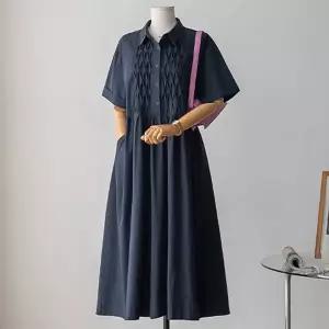 (안나앤플러스) A. 레나 핀턱 롤업 원피스[드레스D0321N01] 빅사이즈