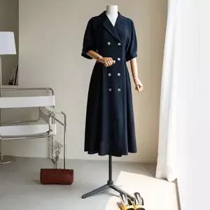 (안나앤플러스) A. 린넨 더블핀턱 원피스[드레스CJP93] 빅사이즈