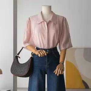 (안나앤플러스) A. 아델라 모달 블라우스	[셔츠C0227H256] 빅사이즈