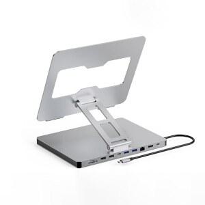 Pro용 USB C 허브 스탠드, 4K 60Hz HDMI, RJ45 기가비트 이더넷, SD /TF 카드 리더, /Dell / Surface Lenovo 노트북 독용 3.0 4개의 어댑터, Air 도킹 스테이션용 10-in-1 어댑터