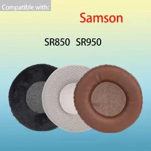 Samson SR850 / SR950 헤드폰 교체 용 이어 쿠션 헤드셋 패드 커버 여름 메쉬 벨벳 가죽 용 이어 패드