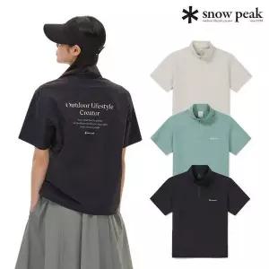 [스노우피크]씬테크 여성 우븐 스탠드넥 반팔 아노락 캠핑룩 S24MWSAN35_BS 706426
