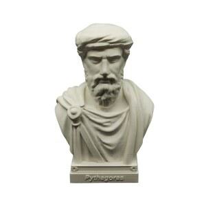 수학자 동상 유클리드 장식 조각 4인치 흉상 과학자 머리 Hx2 사무실 학교 테이블 푸앵카레 Wx2 오일러 가우스 선물 피타고라스 피규어 피타고라스, 역사