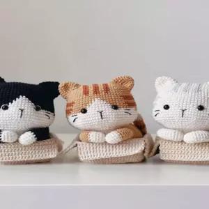 고양이 인형 키트 diy 뜨개질 코바늘 재료 니트 태교 패키지 손뜨개