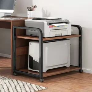 컴퓨터 본체 선반 받침대 프린터 이동식 데스크탑 거치대 수납장 바퀴형