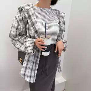 [미아마스빈]조쉬 체크 후드셔츠