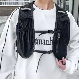 남자 여자 러닝 마라톤 조깅 물병 가방 트레일 지퍼 포켓 조끼