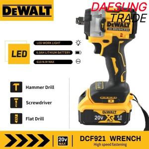 DEWALT DCF922 무선 임팩트 드릴 렌치 충전식 고 토크 406Nm(역방향) 1/2