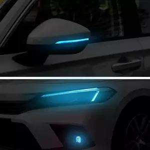 TOMALL 3쌍 헤드라이트 포그 라이트 비닐 필름 - 스모크 틴트 2022+ 혼다 시빅 11세대 호환