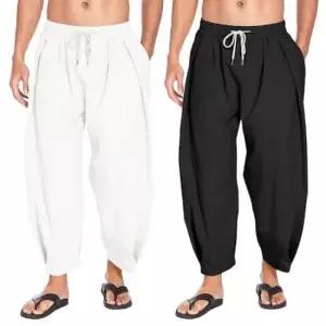 [JED] 팬츠 슬랙스 배기 린넨 캐주얼 데일리 통바지 여름 남성 바지 루즈핏 면바지