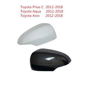 자동차 사이드 미러 커버 프리우스 C 아쿠아 액시오 2012 2018 백미러 하우징 자동차 액세서리 블랙 또는 화이트