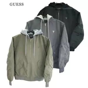 게스 남성 후디 후드 보머 자켓 남자 후드 바람막이 점퍼 봄 가을 항공 재킷 코스트코