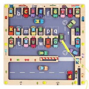 재미있는 학습을 알파벳 미로 능력 미세 몬테소리 개발 감각 소녀를 5세 4세 글자 장난감 위한 놀이 소년 운동 퍼즐 교육용 마그네틱