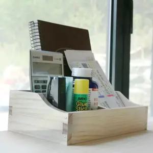 (각인 가능) 원목 3구 데스크정리함 반제품 만들기 소품수납함 DIY키트세트 목공체험수업 학교목공수업재료
