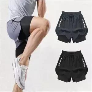 [JED] 운동복 허리밴딩 트레이닝 숏팬츠 남성 레이어드 반바지 스포츠 2중