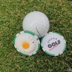 데이지 칩 볼마커 4개 1세트 파크골프 필드용품 골프 악세사리