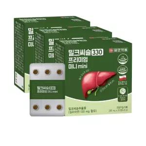 일양약품 밀크씨슬 330 프리미엄 미니 330mg 30정 3박스 - 간건강 보호 실리마린