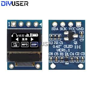 SSD1306 OLED 디스플레이 0.42인치 흰색 72x40 픽셀 I2C SPI 인터페이스 모듈(아두이노 라즈베리 파이 DIY