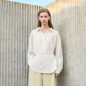 쏘내추럴 26SS 프렌치 린넨 핀 스트라이프 블라우스