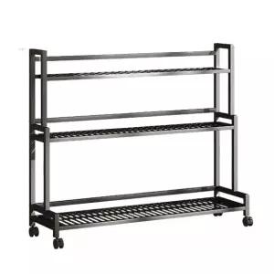 계단식 디자인 화분 받침대 거치대 식물 다이 정리대 이동식 다육이 선반 스탠드 베란다