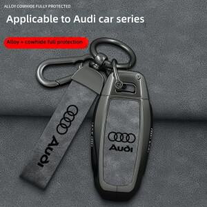 아우디 호환 A3 A5L Q6 A6L A7 Q7 Q3 Q5 신형 2025 액세서리용 아연 합금 자동차 스마트 리모컨 키 케이스