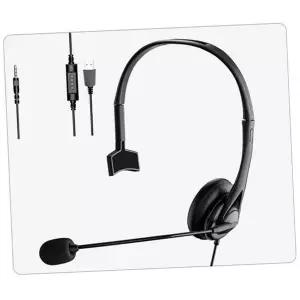 온라인 수업 헤드셋 3.5mm 인강용 노트북 유선 마이크 헤드셋 사무용 컨트롤러 조절형 강의용 오디오 싱글