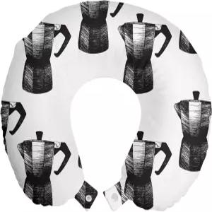 앰베손 커피 여행 베개 목 받침대 티포트 모카 메이커 간헐적 이탈리안 브루잉 스케치 비행기 및 자동차용