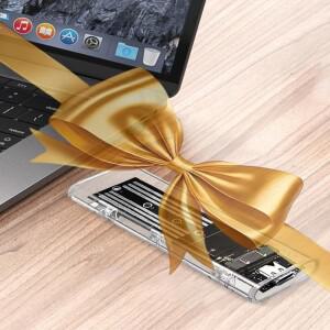 M.2 NGFF SATA 타입 C 3.1 하드 디스크 박스 10Gbps 투명 외장 SSD 케이스 어댑터 2230 2242 2280용