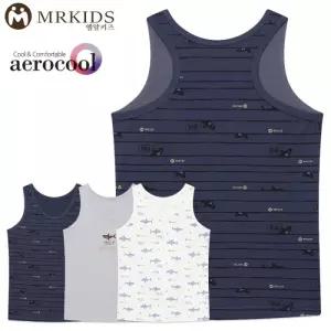 [미미캐츠]MR키즈 팝샤크 남아 망고나시 3매입 아동런닝 백런닝