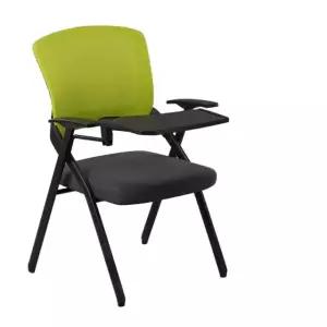 프리미엄 강의실의자 접이식 회의실 학원 책상 일체형 테이블 포함 형광그린