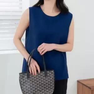 여성 나시 인견 슬리브리스 민소매 여름 티셔츠 와플