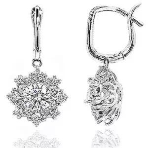 5부 모이사나이트 다이아몬드 다이아 귀걸이 웨딩 원터치 로잘린