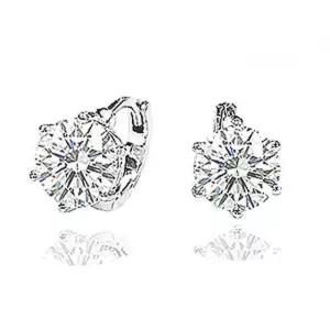 IGI GIA 5부 랩 그로운 다이아몬드 다이아 귀걸이 웨딩 원터치 소프트 6발