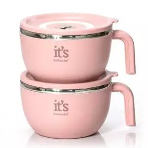 면기 2개 세트 스텐 라면기 손잡이 그릇 컵라면 용기