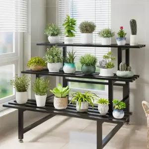 원목 화분 받침대 계단식 원목화분다이 화분진열대 정리 선반 우드 원목화분받침대 나무