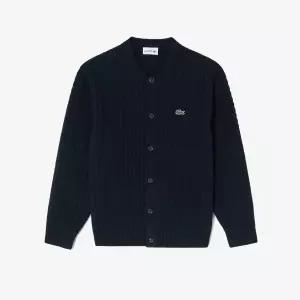 라코스테 LACOSTE 남성변형 케이블 크루넥 가디건 AH554E-56G 166네이비 465530