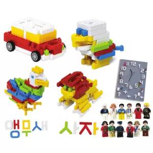 국산 놀이로 배우는 한글 영어 숫자 교육교구세트 442p 홈스쿨 컬러블럭