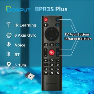 BPR3S PLUS BT 에어 마우스 음성 기능 IR 학습 TV 안드로이드 박스/PC 용 자이로 스코프가있는 2.4G 무선