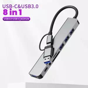 노트북 멀티포트 C타입 맥북 에어 PC 허브용 USB C 허브 C타입-HDMI 호환 RJ45 5 6 8 포트 도킹 PD TF SD A
