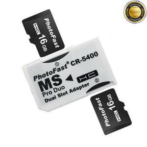 PSP 100020003000 듀얼 카드 슬롯 변환기 게임 액세서리 용 메모리 스틱 MS Pro Duo 어댑터에 SD TF 플래시