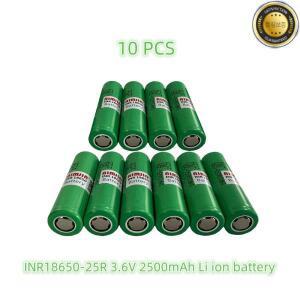 삼성 INR 18650 25R 용 배터리 리튬 이온 교체 외장 3.6V 2500mAh 10PCs