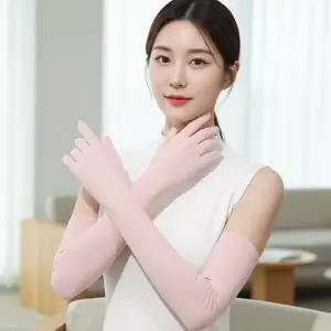 골프 팔 토시 자외선 골프용 손등 여성 쿨링 팔 토시 가리개 차단 장시간 운전용 통기성 손가락 터치 핑거