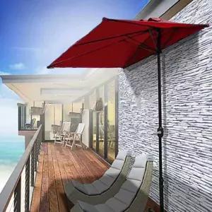 입구 어닝 직사각 테라스 캐노피 카페 파라솔 발코니 하프