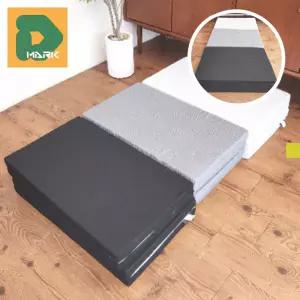 공간활용 접이식매트리스 4단형 침대 원룸용 접이식 숙박업소 차박용 캠핑매트 손님용 매트리스 토퍼 바닥