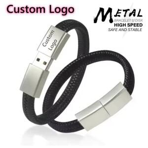 팔찌 USB 플래시 드라이브 블랙 손목 밴드 펜  선물 메모리 스틱 방수 외부 저장 장치 64GB 32GB 8GB