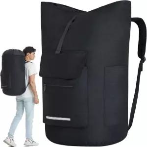 세탁 가방 엑스트라 라지 115L 백팩 헤비 듀티 스트랩이 달린 4개의 포켓이 있는 옷 바구니 기숙사 방을