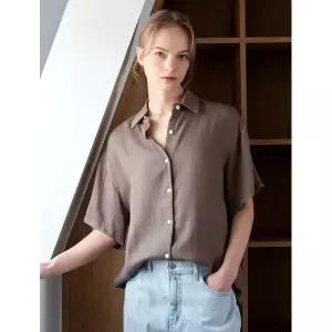 [하프클럽/]루즈핏 데일리 반팔 카라 셔츠 (XQ2BA003L0)