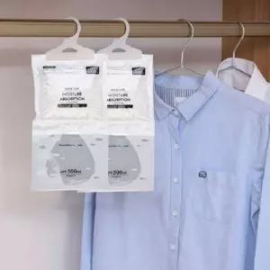 500ml 대용량 10매 큰 고리달린 습기제거제 옷 걸이형 옷장 제습 욕실 물먹는하마 가습기 습기제거제
