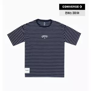 [컨버스](광주신세계)UCJ690-695 남성 여성 스트라이프 로고 루즈핏 반팔티 티셔츠 네이